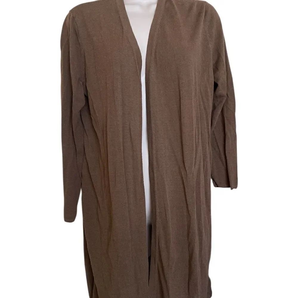 J. Jill Taupe Knit Cardigan